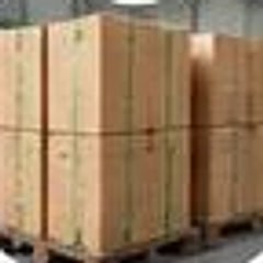 Cartons stacked on pallets in the packing area